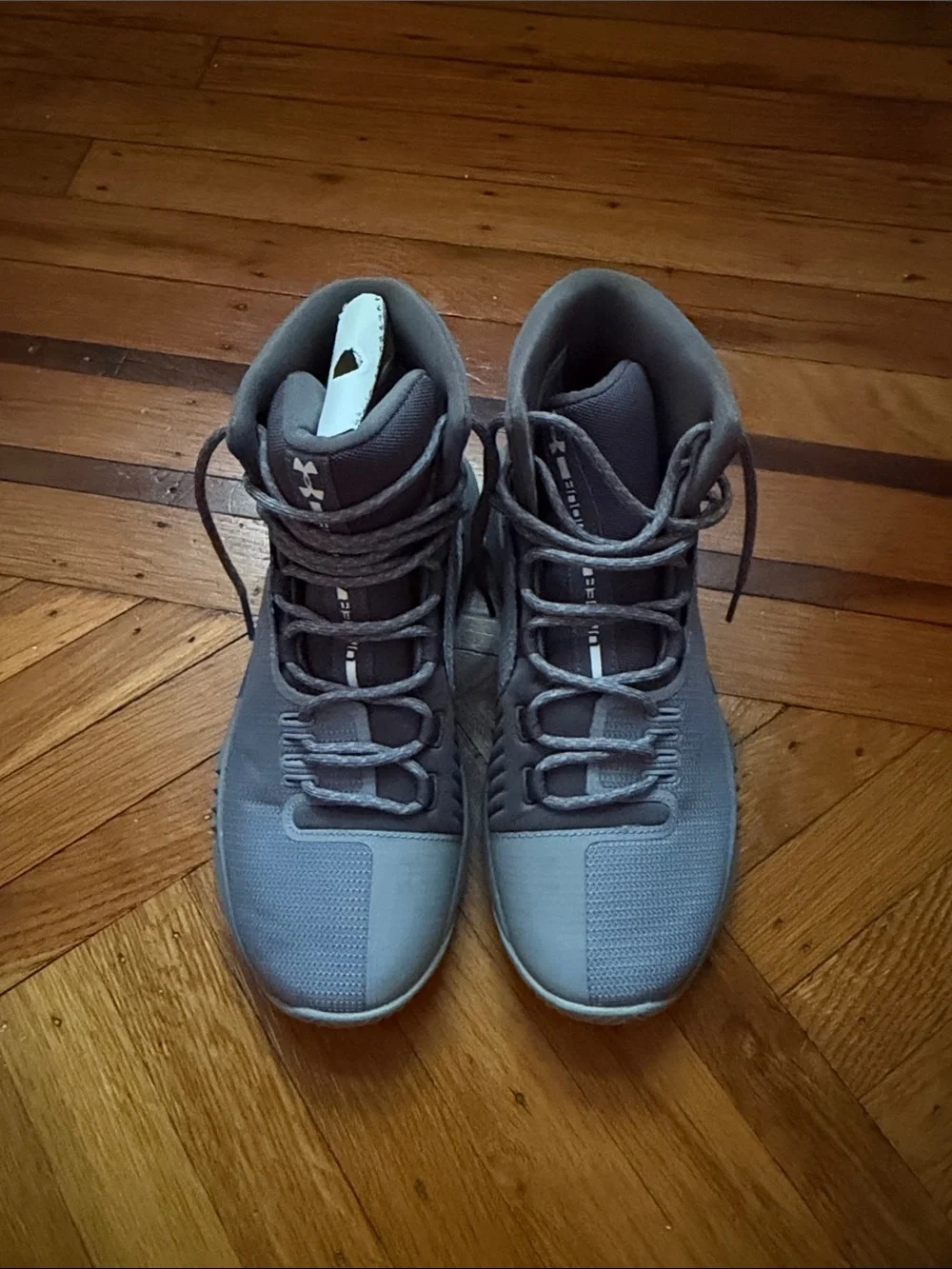 Under Armour Drive 4 Gray High-Top Basketball Shoes Size 6.5 Men's
